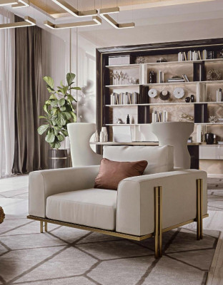 Armchair Living room furniture Natural wood furniture Armchair Soft Chair Design Bizzotto new