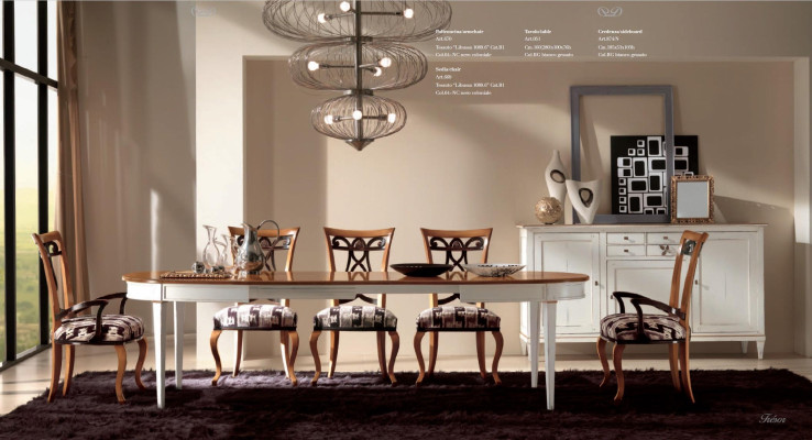 Furniture Luxury Dining room Table Kitchen Round new Dining table Brown Oval Tables Design