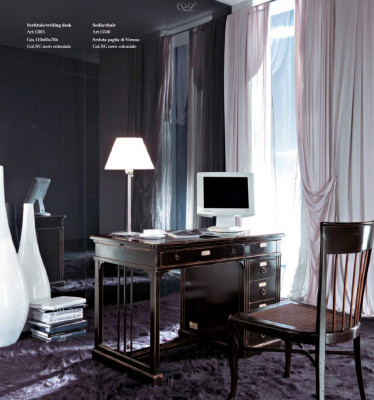 Desk Secretary Italian Furniture Table Chair Set Office 2pcs Furnishings