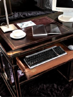 Desk Secretary Italian Furniture Table Chair Set Office 2pcs Furnishings