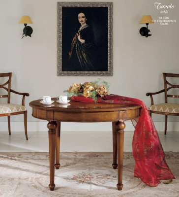 Oval Dining room Tables Furniture Dining table Luxury Round Table Solid Wood Italy new