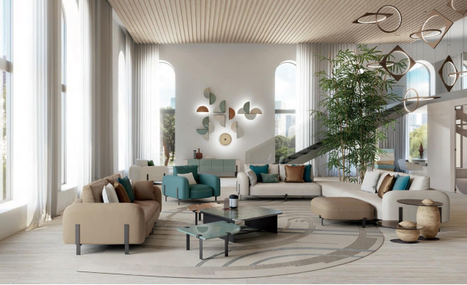Coffee table Living room Designs Italian Table Furniture Wood Glass new Set 3x
