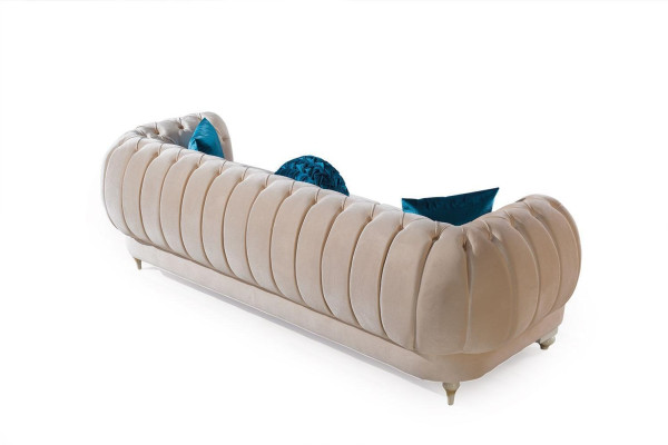 Beige Sofa set 3+2+1 Seater Luxury Upholstery Couches Stylish Furniture