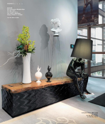 Living room floor lamp light fixture standing lights xxl design lamp figure sculpture new