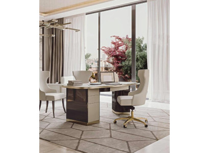 Computer desk Swivel Armchair Office furniture Armchair Furniture Natural wood furniture Bizzotto
