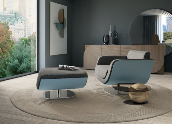 Swivel Armchair Design Bizzotto Living room Italian Furniture Relax Armchair