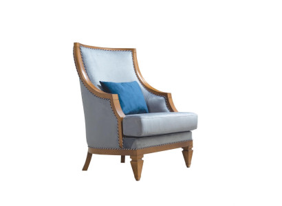 Modern Gray Armchair Textile Single Seater Leather 1-Seater Living room new