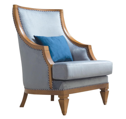 Modern Gray Armchair Textile Single Seater Leather 1-Seater Living room new