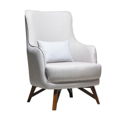White Relax Chair Designer Modern Living room Armrests Single Seater