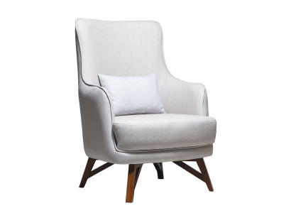 White Relax Chair Designer Modern Living room Armrests Single Seater