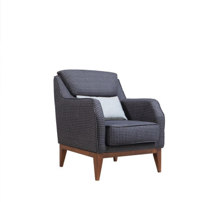 Gray Upholstery Single Seat Upholstered Armchair Designer Chair