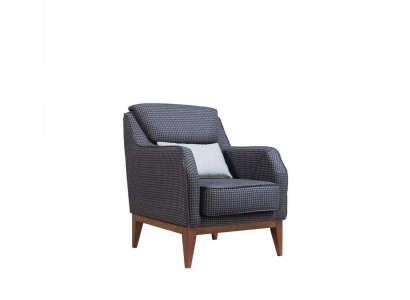 Gray Upholstery Single Seat Upholstered Armchair Designer Chair