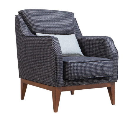 Gray Upholstery Single Seat Upholstered Armchair Designer Chair