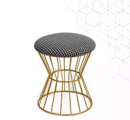 Stool Footstool Cube Luxury Furniture Design Style Lounge Club Fabric