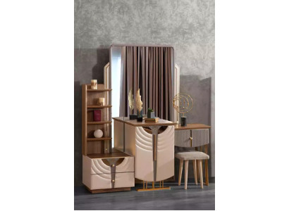 Dressing table Dressing table with Mirror Console table Wood Beige Design