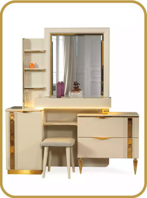 Beige Dressing table Console Table Dressing Table Console Luxury Wood Modern