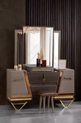 Dressing table Dressing table Girls Console Table Console Gray Luxury Wood