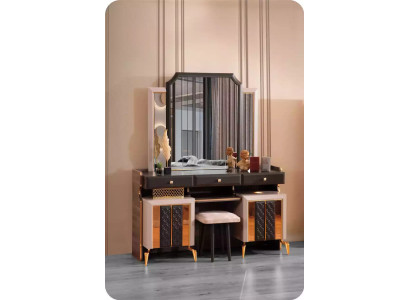 Dressing table Mirror Luxury Console Table Bedroom Schmink Black