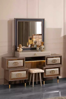Luxury dressing table Dressing table Console table Console Beige Wood console