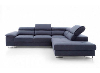 Corner suite Corner sofa L-shape fabric sofa Couch Sofa Blue upholstered sofa Seat