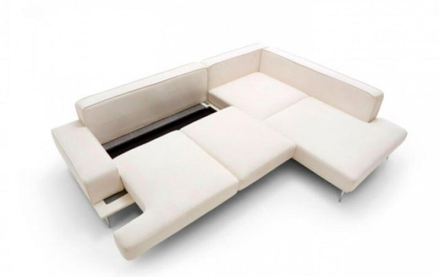 Modern Design Corner sofa Upholstered sofa L-shape Fabric sofa Couch Sofa Beige Bed function