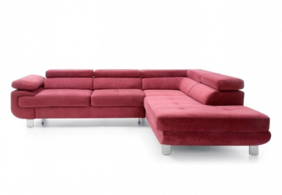 Fabric sofa red Corner suite Corner sofa Bed function L-shape upholstered sofa new