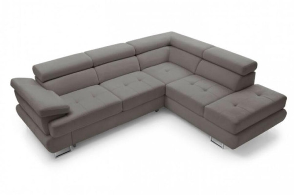 Fabric sofa Corner suite Corner sofa Bed function L-shape Beige upholstered sofa