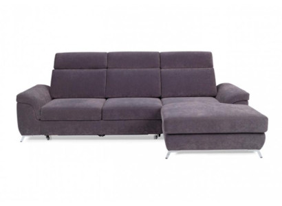 Fabric sofa Corner suite Corner sofa L-shape Purple upholstered sofa Lying surface