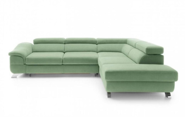 Orange fabric sofa Corner suite Corner sofa Lying surface L-shape Bed function