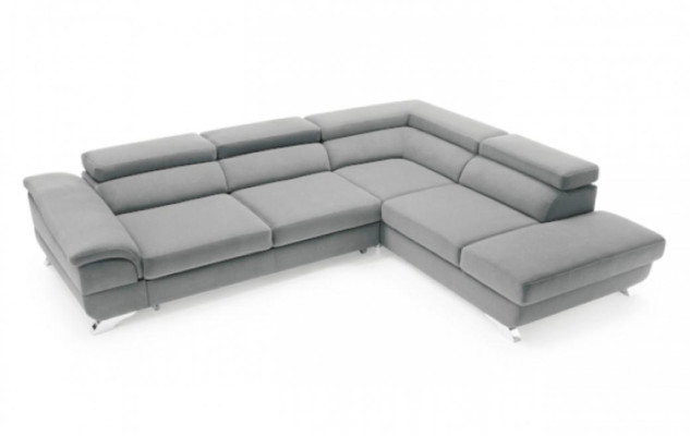 Orange fabric sofa Corner suite Corner sofa Lying surface L-shape Bed function