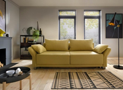 Three Seater Sofa 3 Seater Fabric Sofa Yellow Couch Upholstered Sofa Bed function