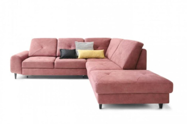Corner sofa Upholstered sofa Corner suite Pink L-shape fabric sofa Couch Sofa Furniture