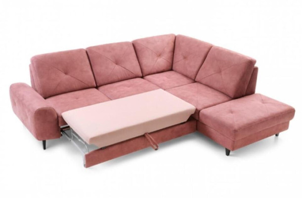 Corner sofa Upholstered sofa Corner suite Pink L-shape fabric sofa Couch Sofa Furniture
