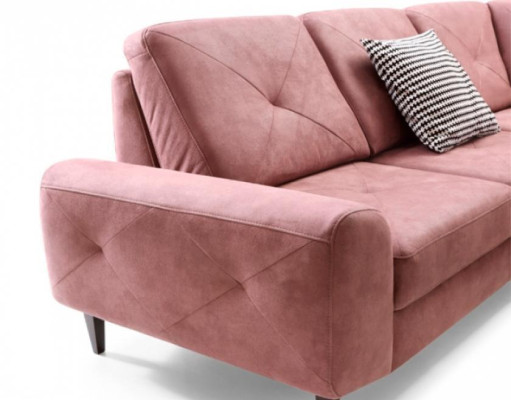 Corner sofa Upholstered sofa Corner suite Pink L-shape fabric sofa Couch Sofa Furniture