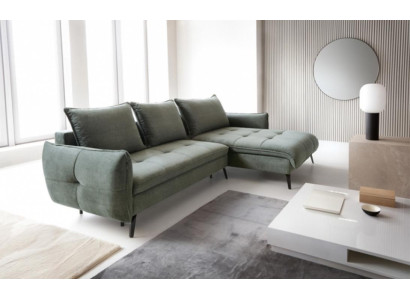 Design Sofa Corner suite Corner sofa L-shape Fabric sofa Couch Gray Upholstery