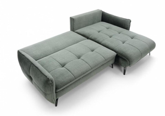 Design Sofa Corner suite Corner sofa L-shape Fabric sofa Couch Gray Upholstery