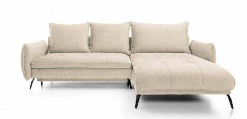 Design Sofa Corner suite Corner sofa L-shape Fabric sofa Couch Gray Upholstery