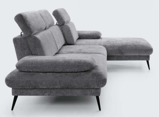 Design Sofa Corner suite Corner sofa L-shape Fabric sofa Couch Gray Upholstery