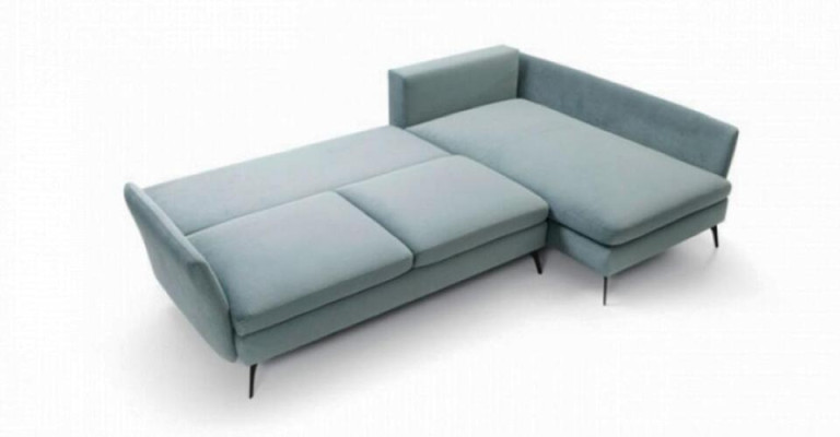 Corner suite Corner sofa L-shape fabric sofa Couch Sofa Blue upholstered sofa Seat