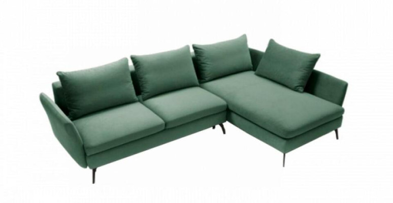 Corner suite Corner sofa L-shape fabric sofa Couch Sofa Blue upholstered sofa Seat