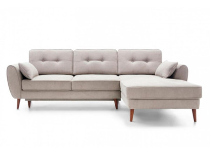 Fabric sofa Corner suite Corner sofa L-shape Gray upholstered sofa Lying surface