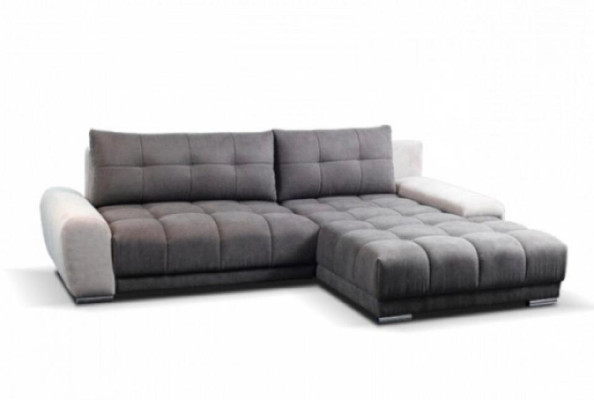 Corner suite fabric sofa gray Corner sofa Bed function L-shape upholstered sofa