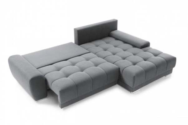 Corner suite fabric sofa gray Corner sofa Bed function L-shape upholstered sofa