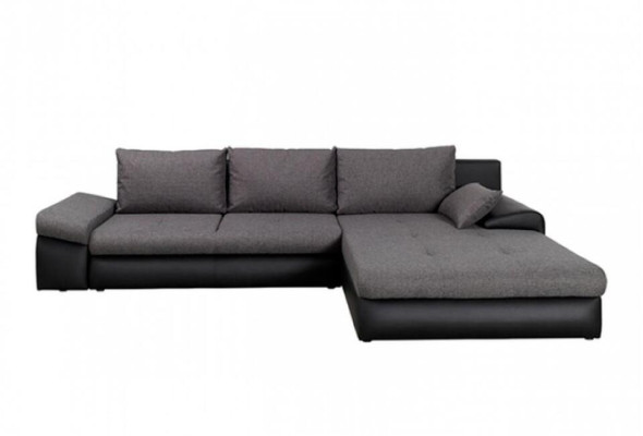 Fabric sofa Corner suite Corner sofa L-shape Blue Upholstered sofa Lying surface