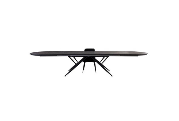Oval Dining room table Dining table Extendable Kitchen Table Wood Gray Big