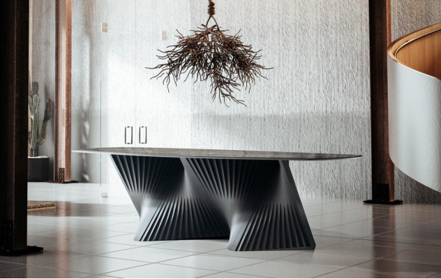 Luxury Dining room table Dining table Kitchen table Dining room Wood Black Table