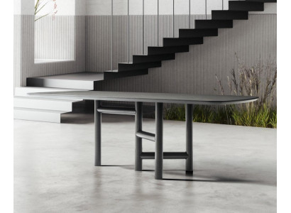Kitchen table Dining room table Extendable Design Luxury Wood Gray Table