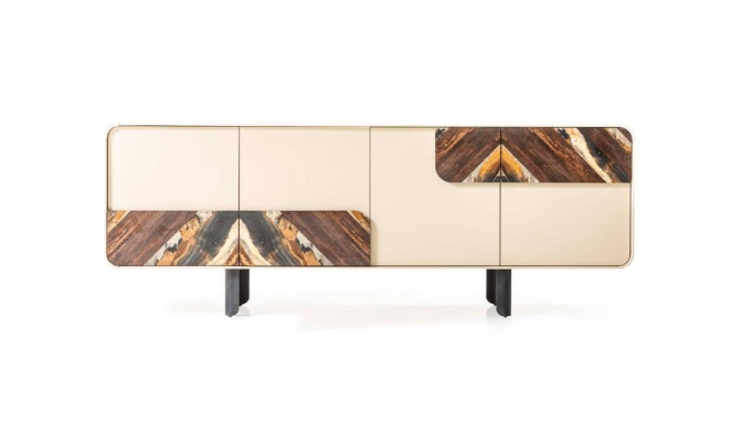 Sideboard Sideboard Chest of drawers Beige Wood Modern Furniture Wardrobe Design