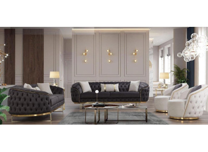 Luxurious sofa set 4 pieces 3+3+1+1 seat sofa couches furniture couch living room