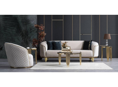 Sofa set 2-piece Living room Sofa 3 Seat Armchair Modern Design Couch